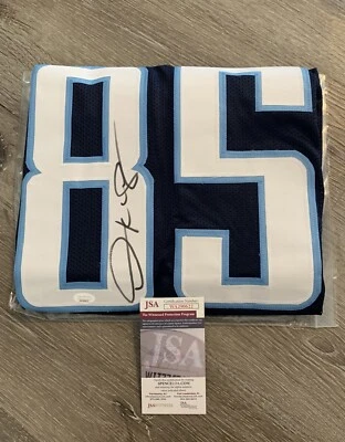 Tennessee Titans Derrick Mason Jersey Autographed Pro Style JSA Authenticated  - Image 1 of 4