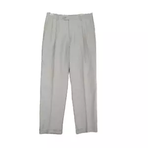 Hart Schaffner Marx Men's 33x32 Houndstooth Wool Dress Pants Pleated Front - Picture 1 of 7
