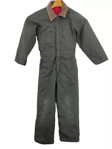 Vintage Key Imperial Coveralls Kids Size 12 Gray Lined USA Made - Picture 1 of 12