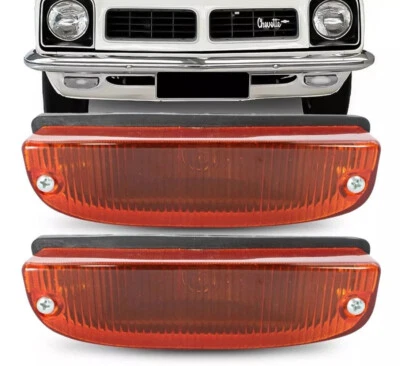 Juego de montaje de señal de giro delantera par ámbar Chevrolet Chevette Kadett 1973-1982 Foto 1 de 4