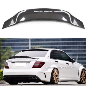 Fits 2008-2014 MERCEDES BENZ W204 C250 C300 Real Carbon Fiber Rear Spoiler Wing - Picture 1 of 20