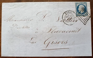 Marque postale - Lettre de Paris - Maison E. HUET - VATTIER - Cachet Gisors 1857 - Imagen 1 de 2