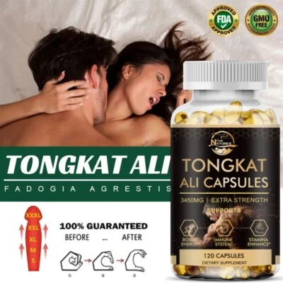 Tongkat Al LONGJACK GRADE A STRONGEST ROOT EXTRACT 200:1 120 Vegan Capsules - Imagen 1 de 4