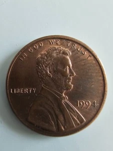 1994 US 1 Cent Lincoln – Tapered Planchet Error – Uneven Thickness – Rare Mint - Picture 1 of 3