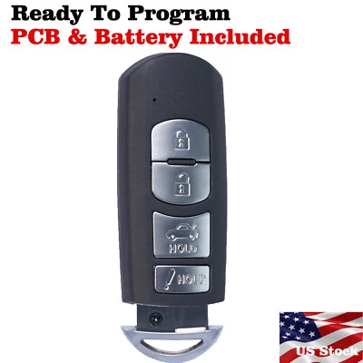 Para 2014 2015 2016 2017 2018 Mazda 3 6 Mando a distancia Smart Car Llavero WAZSKE13D01 Foto 1 de 4