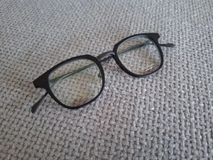 Masunaga Titanium Square Eyeglasses Model GMS 821 Ceramic Black 46-21 - Picture 1 of 8