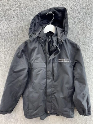 Chaqueta acolchada negra con cremallera completa Athletic Works para mujer XL 21 busto POG Foto 1 de 4