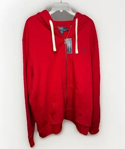 Polo Ralph Lauren Men’s Full Zip Hoodie Red Size 2XL NWT $138 Retail - Picture 1 of 9