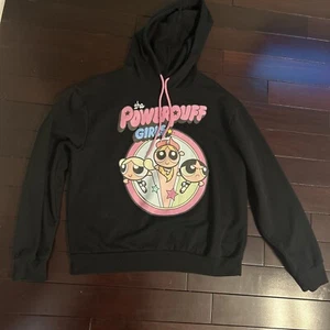 Powderpuff Hoodie schwarz Mädchen Xxl funktioniert nie Top Zustand - Bild 1 von 4