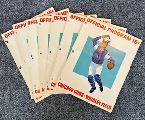 Chicago Cubs 1973 Scorecard Program Lot (7) VTG MLB Baseball Memorabilia 1970s - Picture 1 of 23