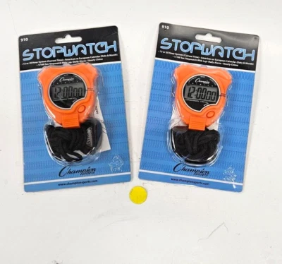 CRONÓMETRO DEPORTIVO CHAMPION 610 *LOTE DE 2* ALARMA DIARIA TIMBRE HORARIO NARANJA Foto 1 de 4
