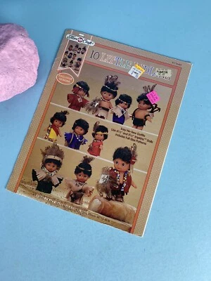 Fibre Craft No Sew Outfits 10 LITTLE INDIANS Craft Pattern Leaflet 4.5" Dolls - Image 1 of 4