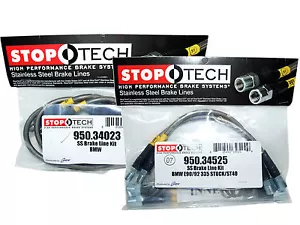 Stoptech Stainless Steel Braided Brake Lines (Front & Rear Set / 34023+34525) - Picture 1 of 1