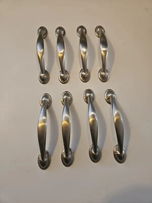 Lot of 8 Brainerd Satin Nickel  Shell Pull Handle - Image 1 of 3