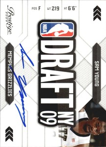 2009-10 Prestige NBA Draft Class Autographs Basketball Card #31 Sam Young