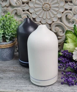 Buckley & Phillips White Stone Ultrasonic Oil Diffuser Aromatherapy Zen Calming - Picture 1 of 10