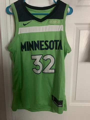 Karl Anthony Towns Green Timberwolves Jersey Size 44 Cover
