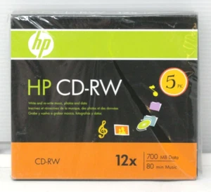 HP CD-RW: 5 PK (CD-RW) - NEW (Read Des.) - Picture 1 of 3