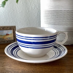 Juego de tazas y platillos Ralph Lauren Farmstead azul Inglaterra - Imagen 1 de 5