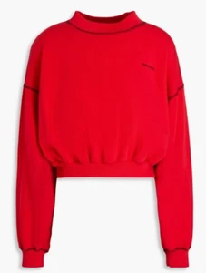 Red Valentino Cropped Sweatshirt Rrp £380 - Picture 1 of 2