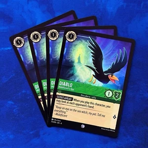 4x JUEGO Diablo Maléfica Espía Lorcana Úrsula's Return 71 Maléficas - Imagen 1 de 3