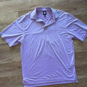 Footjoy Herren Large Lavendar Lila Nadelstreifen Golf Polo - Bild 1 von 5