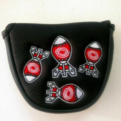 Original Odyssey Black Rocket Swirl MalletPutter Head Cover Magnetic Closure UK - Image 1 of 4