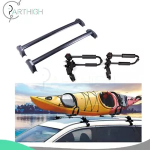 PARA HONDA CRV 2002-2006 2 piezas barra transversal techo carga negro y 2 piezas barra kayak - Imagen 1 de 13
