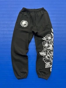 RENZO GRACIE Oversize Jogginghose SCHWARZ mit Blumenmuster Erwachsene Unisex X-LARGE - Bild 1 von 3