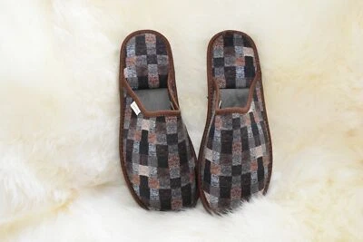 Sheepskin Felt House sheepskin Scuff or Slide Slippers Light Weight Men's Comfy - Image 1 of 2
