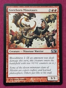 Magic The Gathering 2012 CORE SET M12 GOREHORN MINOTAURS red card MTG - Imagen 1 de 2