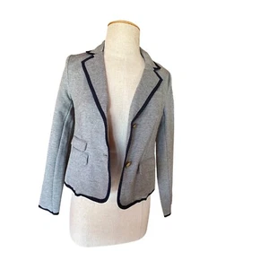 Tommy Hilfiger Blazer Jacket Knit Trim School Uniform Gray Size L/G - Picture 1 of 3