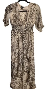 Express Kleid XS Kurzarm Schlangenlederoptik Rüschen Lang Kurz Neu mit Etikett - Bild 1 von 10