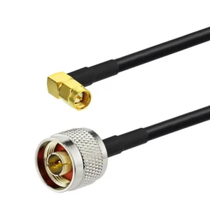 N-Type male to SMA male right angle Adapter Pigtail Cable ALSR195 50cm for WLAN - Picture 1 of 3