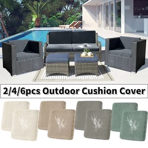 2/4/6PCS Outdoor Furniture Patio Cushion Slipcover Waterproof Sofa Cushion Cover - Picture 1 of 34