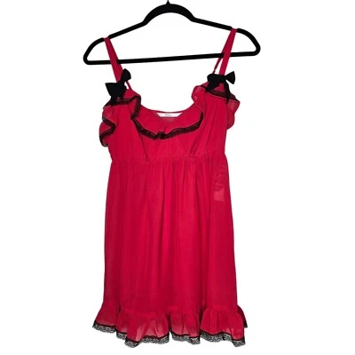 Flora Nikrooz средний красный черный комплект кукол полупрозрачные банты кружева фея гранж - Изображение 1 из 4