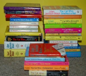 Lot 28 The Cat Who Lilian Jackson Braun Complete Set +5 Extras: Quiz Cook Books - Picture 1 of 9