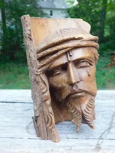 Antique *Possibly* Ivan Mestrovic Crying Jesus Christ Wood Sculpture 7.75" - Picture 1 of 5
