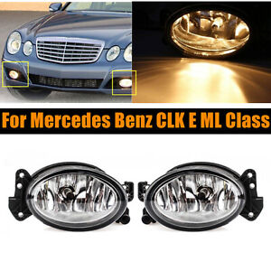 Pair of Front Fog Driving Lamp Light For Mercedes Benz CLK E ML Class RH + LH