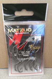 Matzuo America Live Bait Sickle Hook 146011-2 Black Chrome 10 pc. - Picture 1 of 2