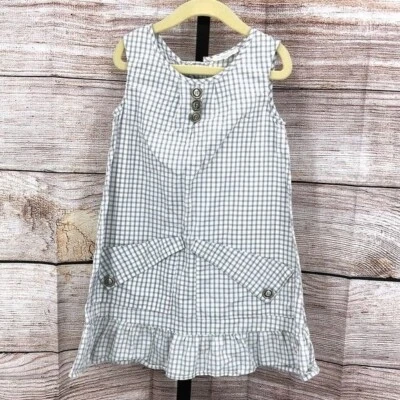 Vestido sin mangas Blu Pony vintage azul guinga Elisabeth talla 5 Foto 1 de 4