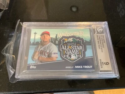 2023 MLB All Star Game Topps Patch Card Mike Trout #/100 Angels BGS 9 SICK - Image 1 of 2