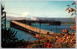 Vtg Duluth Minnesota MN Arrowhead Bridge Over St Louis River 1950s View Postcard - Picture 1 of 2