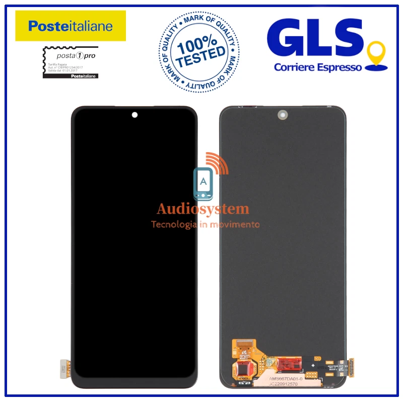 DISPLAY TOUCH SCREEN OLED per XIAOMI REDMI NOTE 12 4G 23021RAA2Y VETRO SCHERMO - Immagine 1 di 1