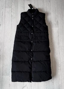 Chaleco sin mangas acolchado largo negro XS Only para mujer nuevo con etiquetas PVP £55 - Imagen 1 de 5