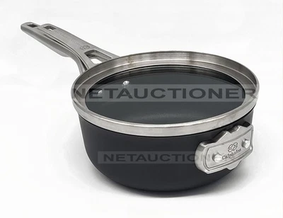 New CALPHALON 2.5Qt Premier Space Saving Hard Anodized Nonstick Saucepan & Cover - Image 1 of 4
