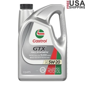 Aceite de motor totalmente sintético 5W20 5 cuartos protección contra el desgaste del motor reducción de lodos EE. UU. - Imagen 1 de 16