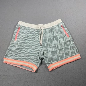 Chubbies Shorts Herren XXL Rauten Frottee grün rosa Borte Kordelzug Lounge - Bild 1 von 10