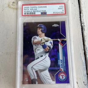 2020 Topps Chrome #33 Nick Solak PSA 9 Purple Refractor - Picture 1 of 2