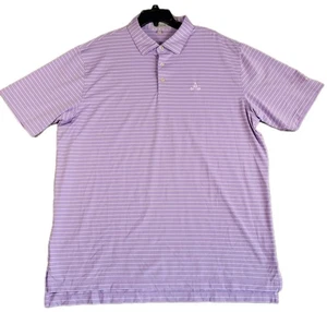 Peter Millar Summer Comfort Polo Shirt Adare Manor Golf Men's XXL Purple Stripe - Picture 1 of 7